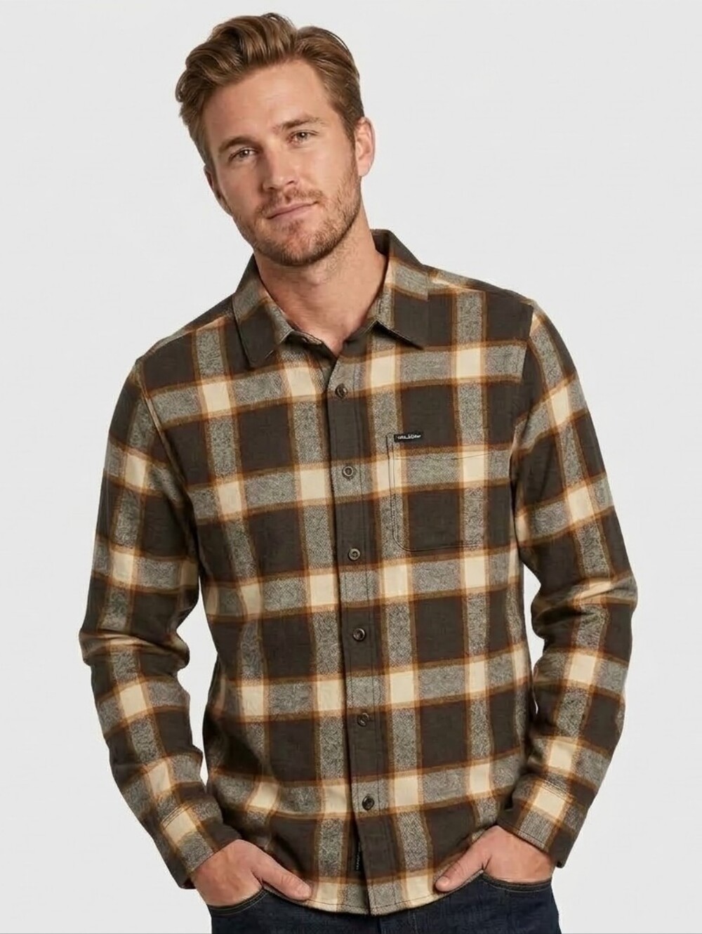 VOLCOM $65 Caden Plaid Flannel Button Down Flannel Shirt NWT Western Cowboy